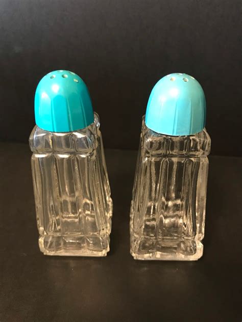 turquoise salt and pepper shakers